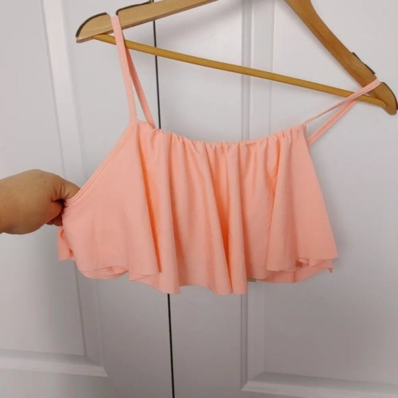 Peachy pink swim top size Large - Picture 7 of 7